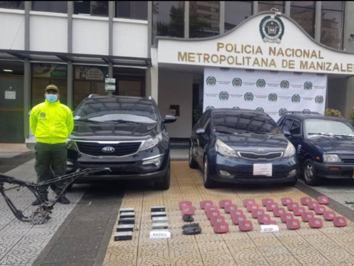 Policía en Manizales recupera carros que habían sido hurtados