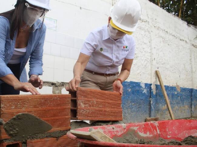 Inspeccionan obras en colegios de Bayunca y Pasacaballos en Cartagena