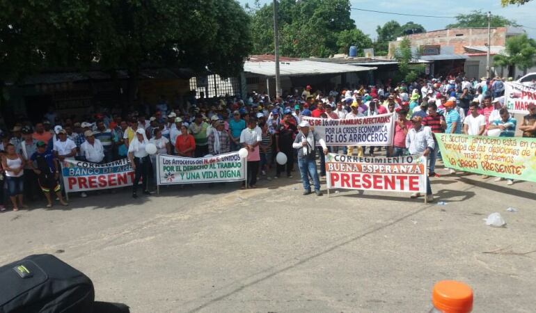 Protesta de arroceros en la vía de Cúcuta al Catatumbo - Foto: Archivo
