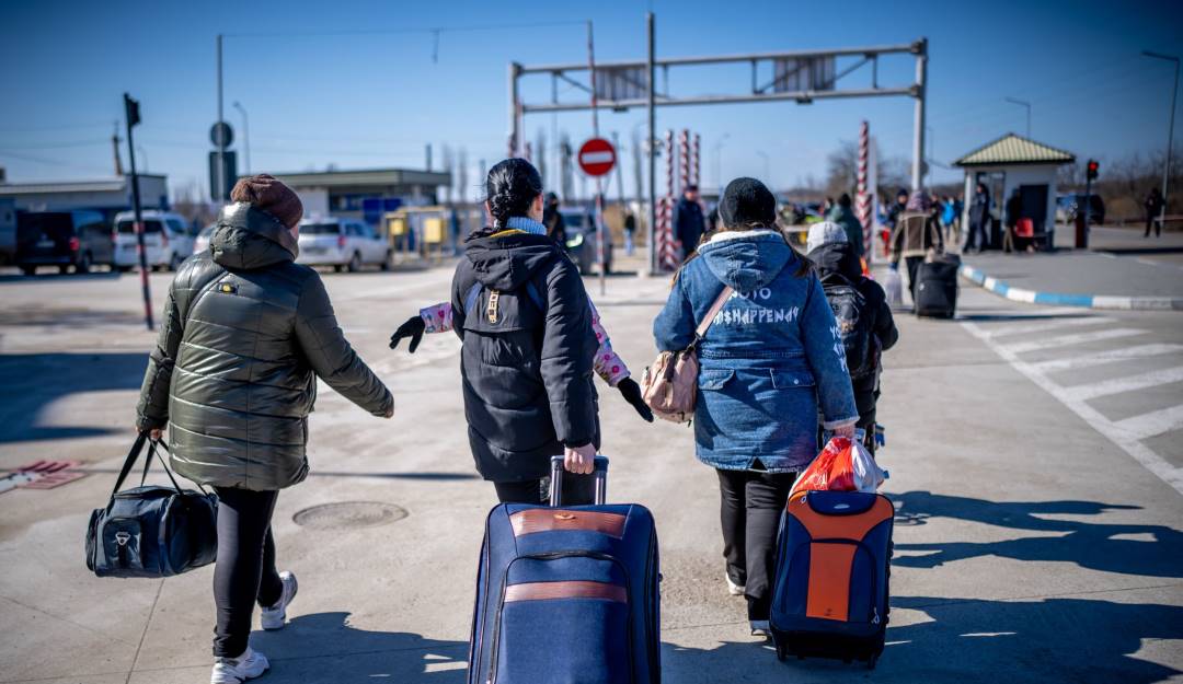Refugiados saliendo de Ucrania. Foto: Getty
