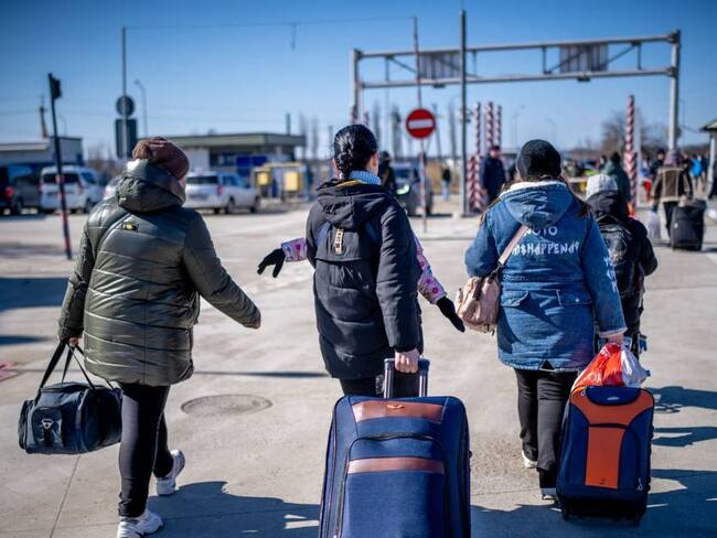 Refugiados saliendo de Ucrania. Foto: Getty