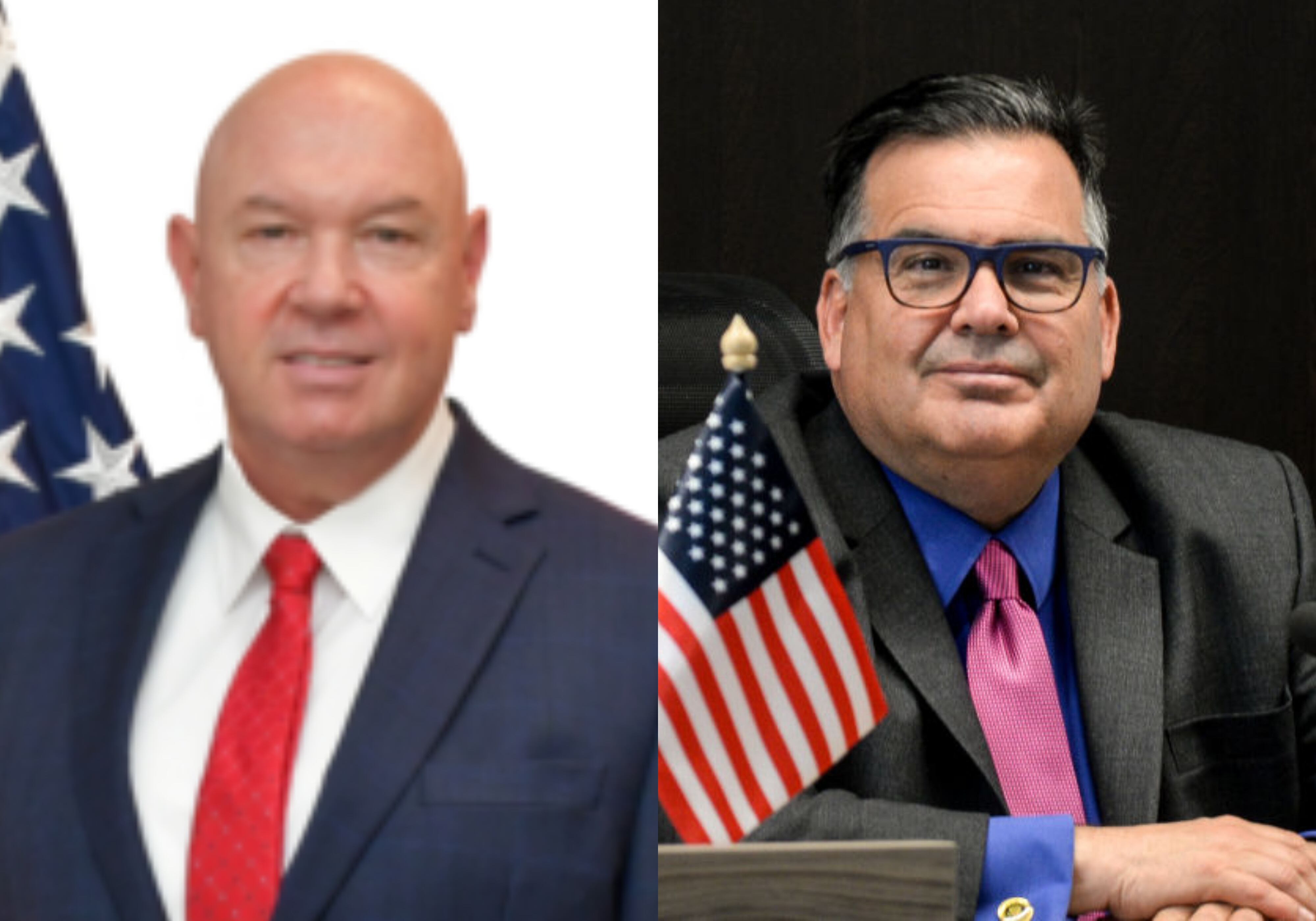 John McNamara y Francisco Palmieri. Foto:  Consulado General de Estados Unidos / (Photo by Vannessa Jimenez/Anadolu Agency via Getty Images)