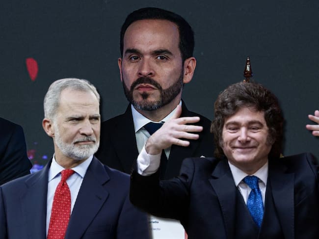 Felipe VI, Abelardo de la Espriella, Javier Milei. Fotos: (Photo by ANP via Getty Images) / (Photo by Lucas Aguayo Araos/Anadolu via Getty Images) / (Photo by Tomas Cuesta/Getty Images)
