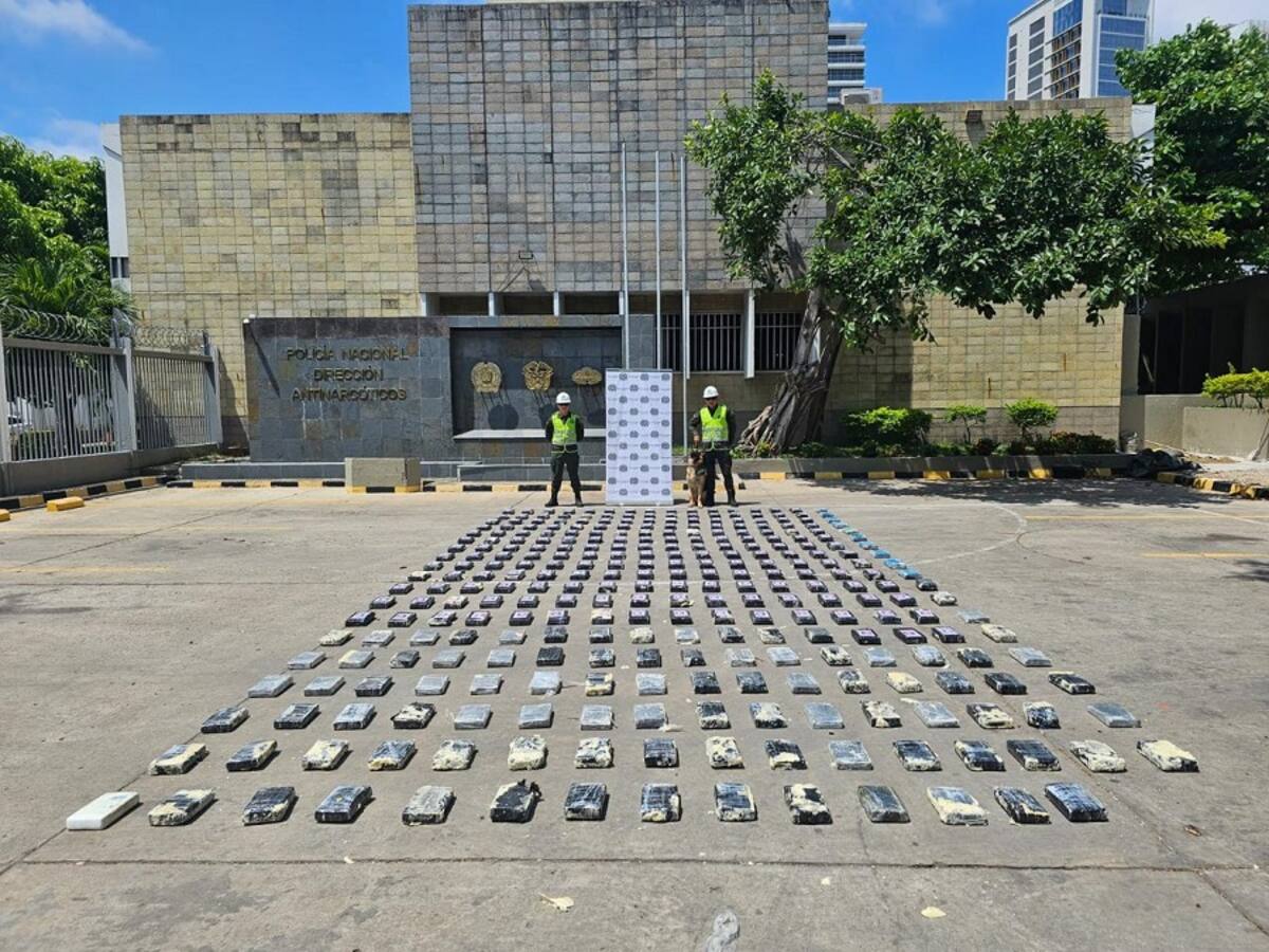 Policía Antinarcóticos incautó 843 kilos de cocaína en dos operativos en Cartagena
