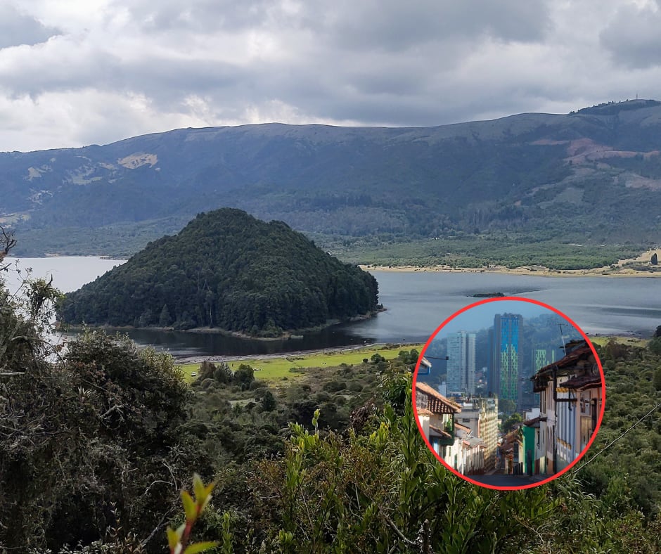 Panorama rural de Tausa y Panorámica de Bogotá (Getty Images)