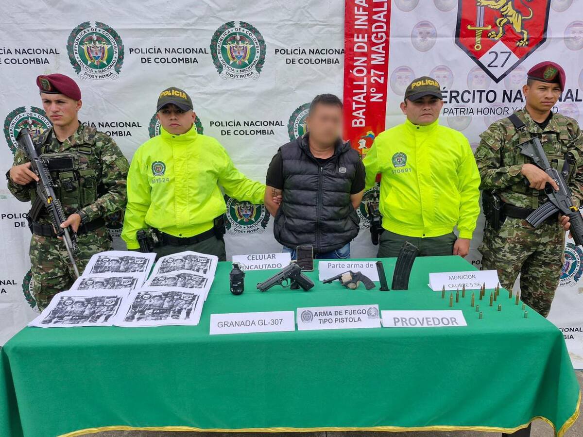 Alias ´El Diablo´ presunto cabecilla del frente Rodrigo Cadete, fue capturado en el sur del Huila