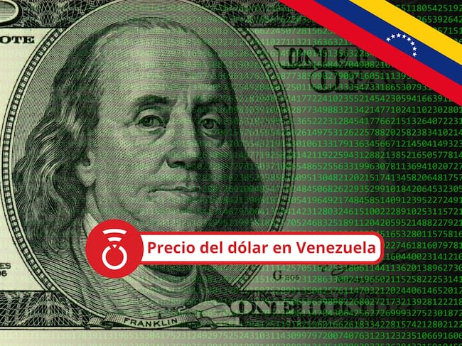 De fondo: Imagen ampliada del billete de 100 dólares, en el que aparece Benjamin Franklin. A la derecha hay una imagen translúcida de códigos cibernéticos, haciendo alusión a estadísticas económicas. Arriba a la derecha está la bandera de Venezuela (Crédito: Getty Images)