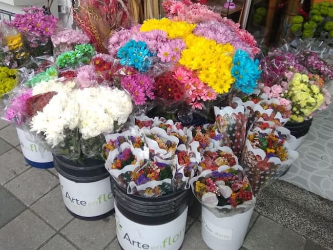 Comerciantes flores en Armenia