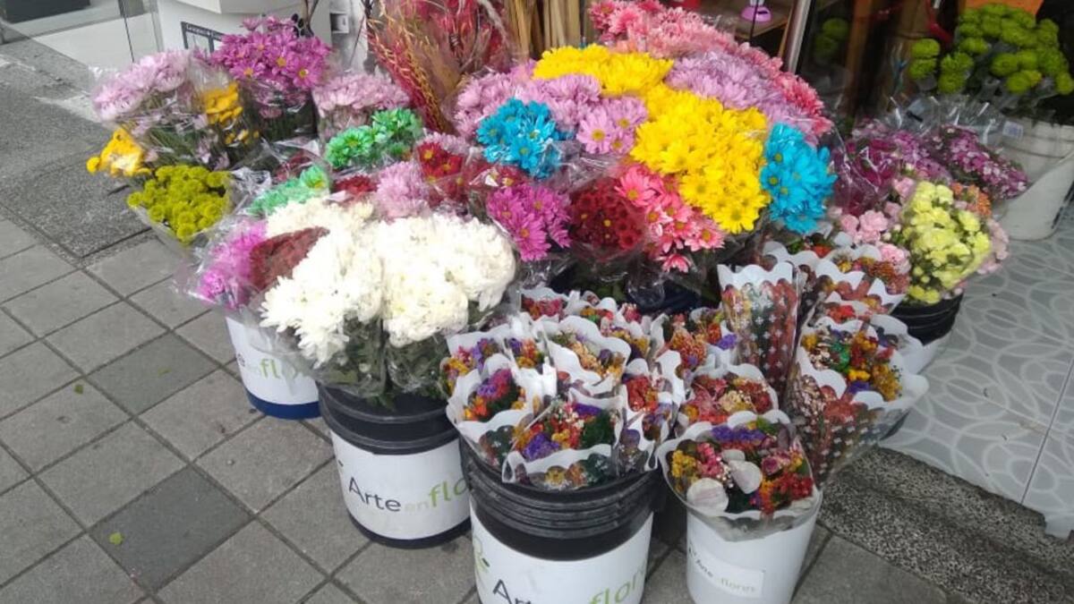 Comerciantes flores en Armenia