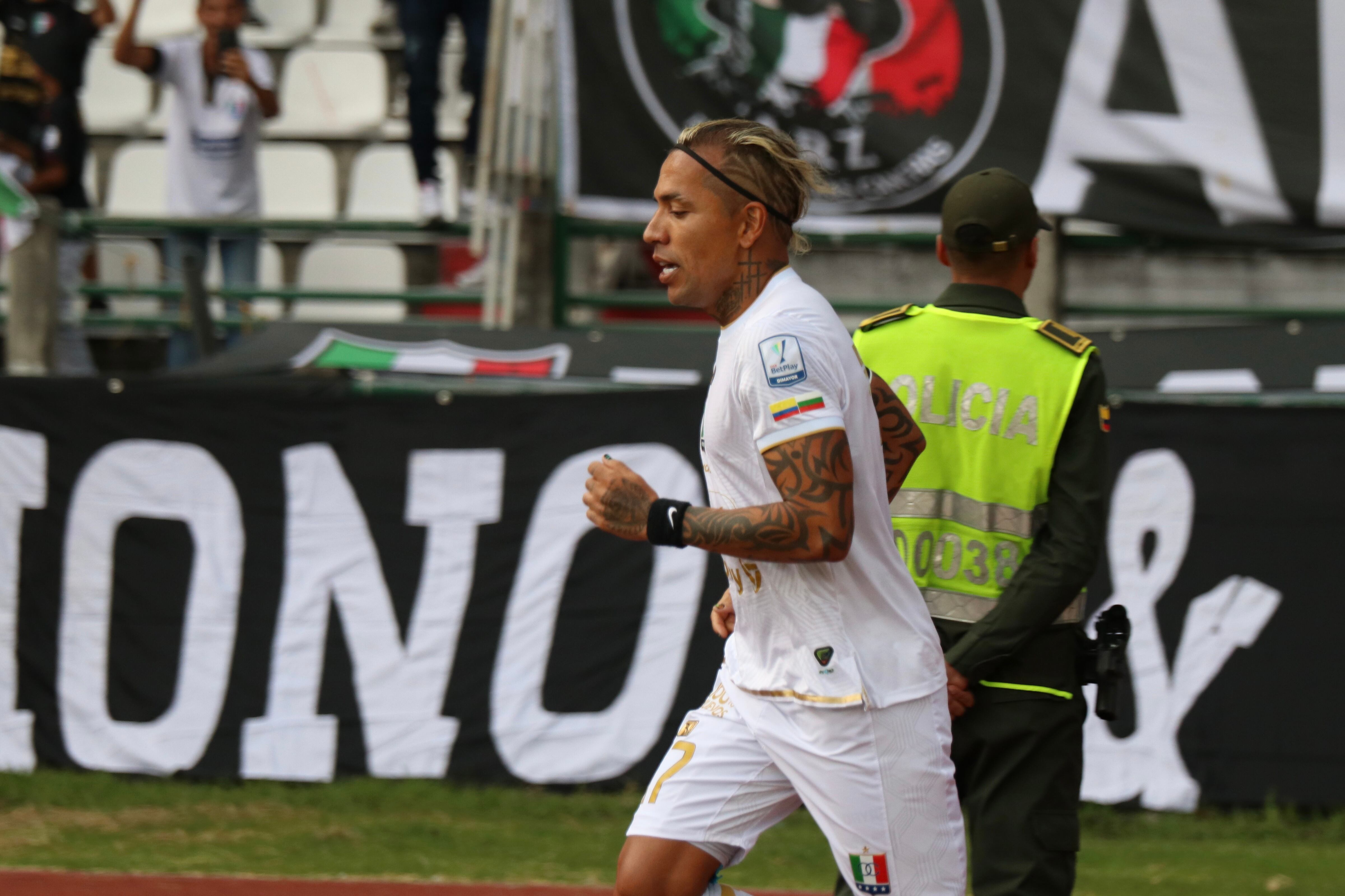 Dayro Moreno, delantero del Once Caldas. (Colprensa-Daniel Ocampo).