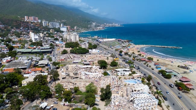 Destrucción tras los terremotos registrados en La Guaira, Venezuela.
(Foto: Misión humanitaria de El Salvador en Venezuela)