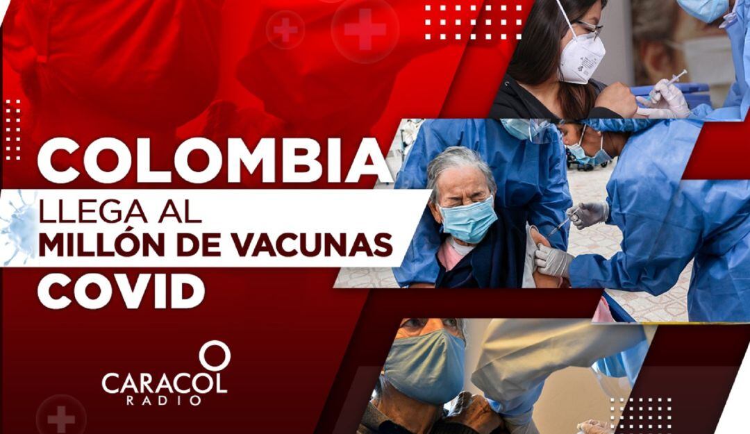 Colombia llega al millón de vacunados contra la COVID-19