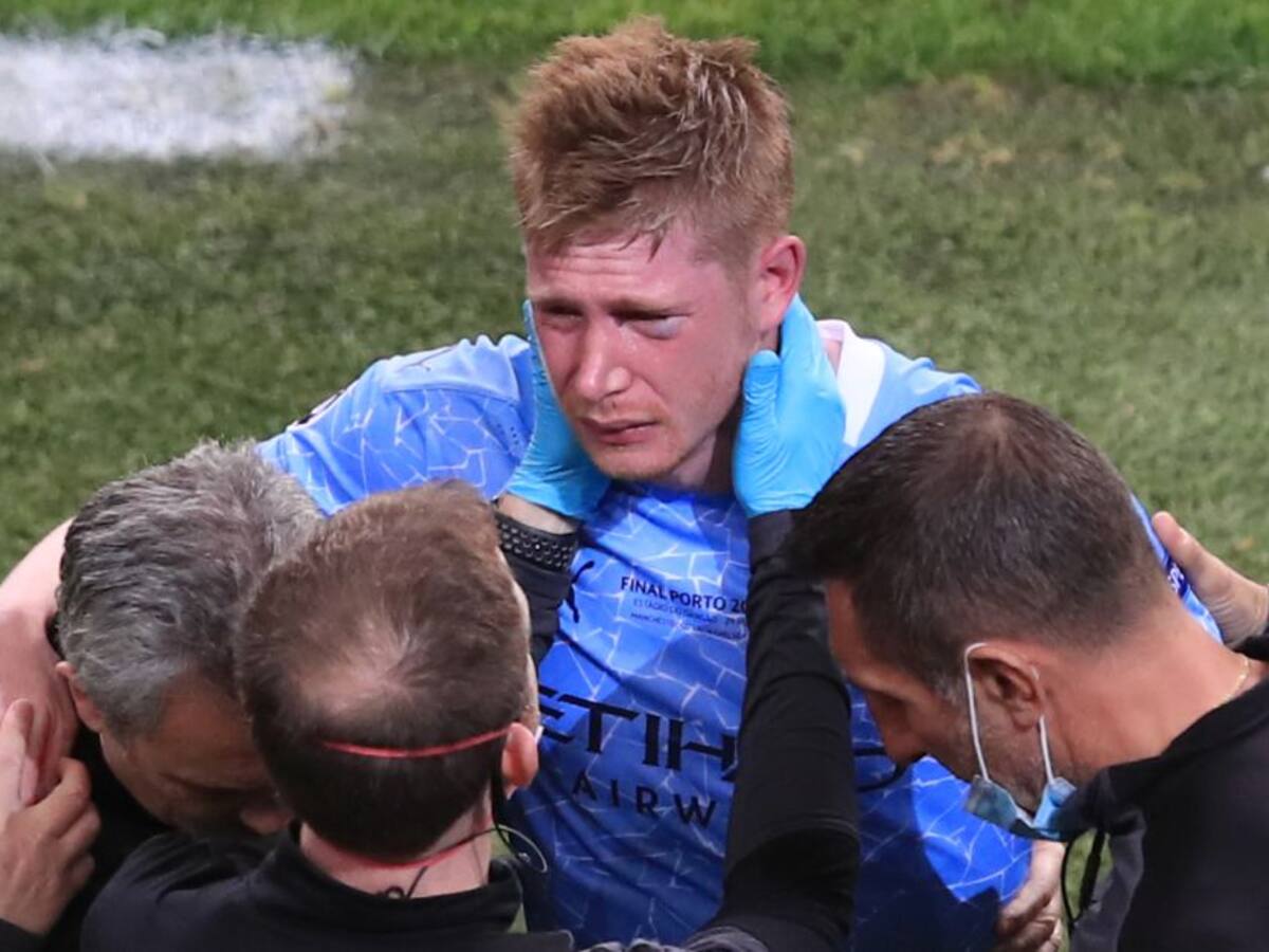 De Bruyne, doble fractura en la cara tras choque en la final de Champions