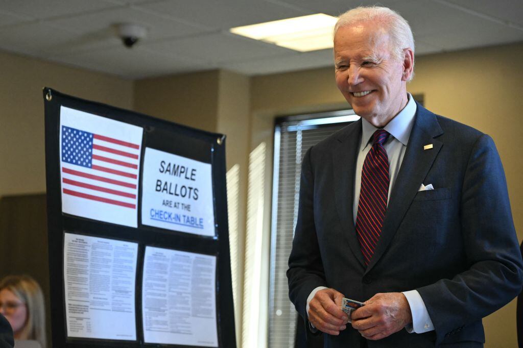 Joe Biden votó de manera anticipada en Delaware, su estado de residencia. (Foto: Getty)