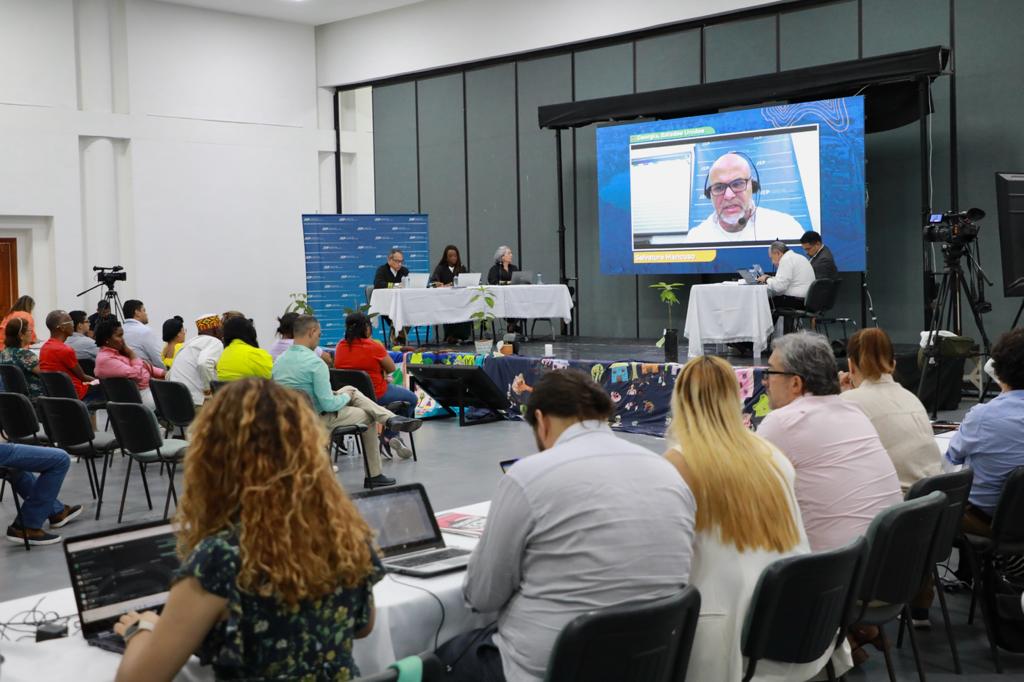 Audiencia Salvatore Mancuso ante la JEP. Cortesía Isabel Valdés, JEP