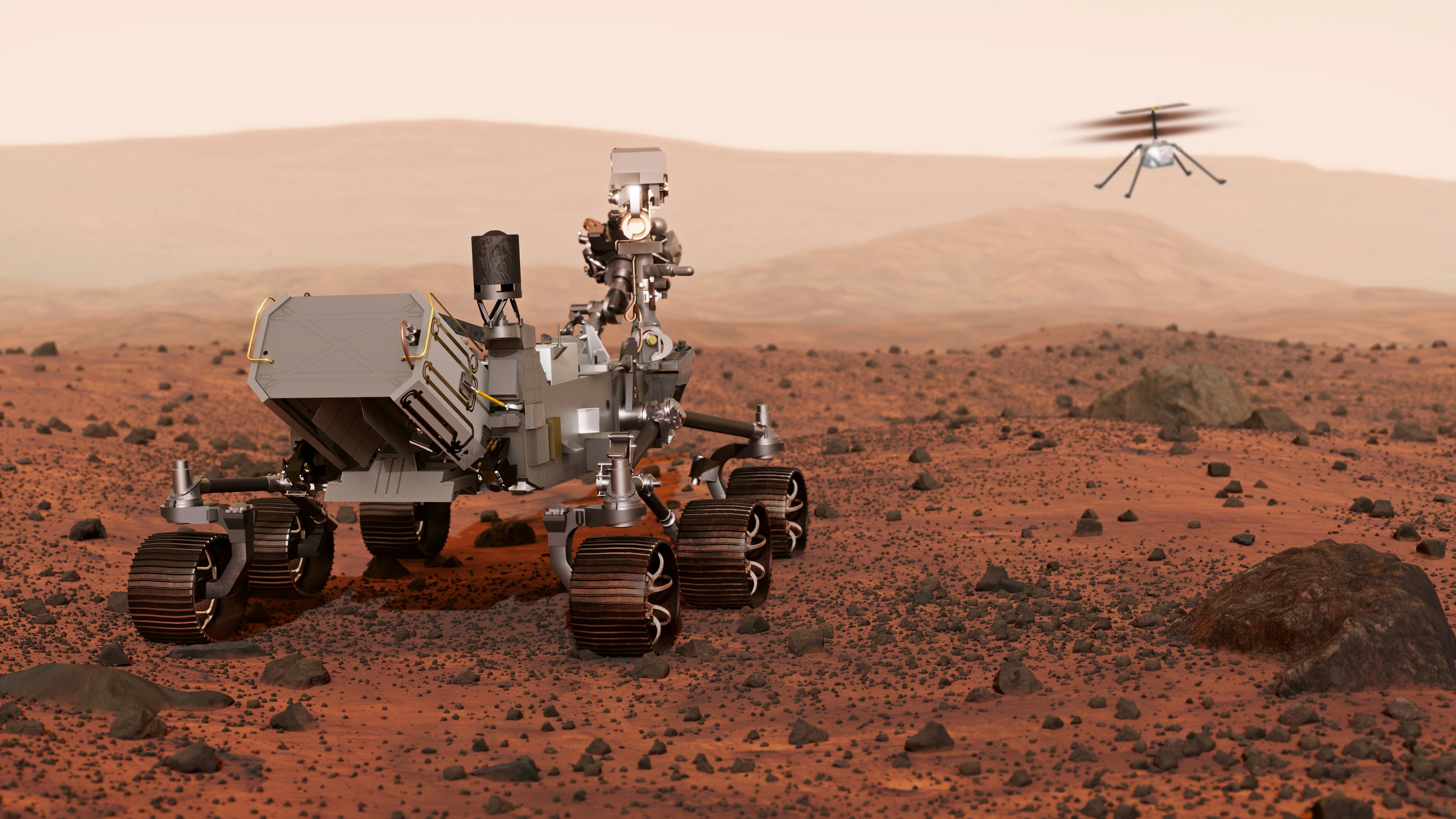 Artwork of NASA's Mars 2020 mission. Getty Images