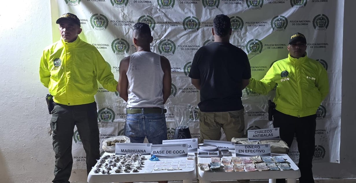 Con las “manos en la masa” caen dos presuntos expendedores en Mompox