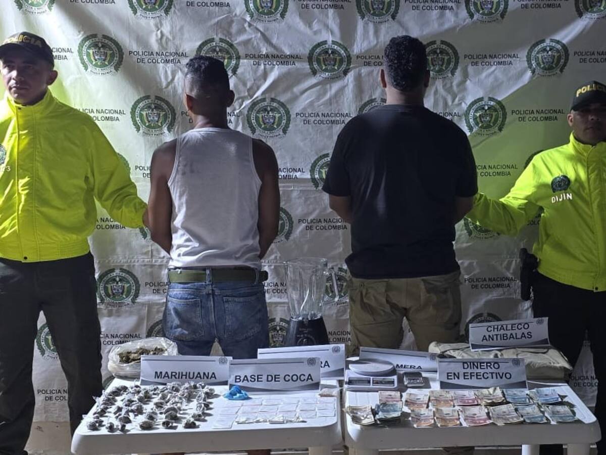 Con las “manos en la masa” caen dos presuntos expendedores en Mompox