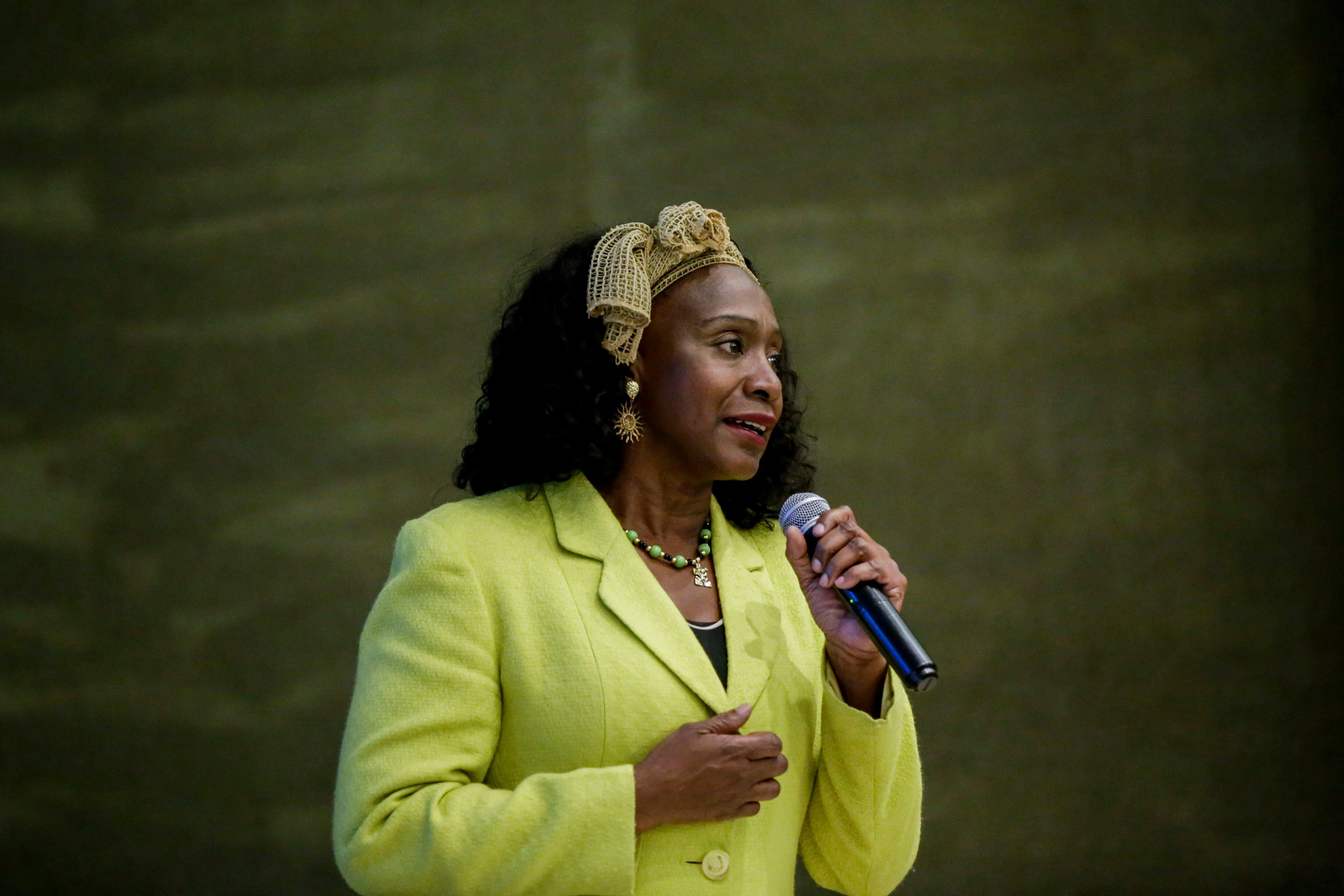 Bogotá. 01 de Agosto de 2022. Entrega de balance del Informe Final del Empalme Presidencial en el hotel Tequendama. En la foto: María Isabel Urrutia. (Colprensa-Mariano Vimos)