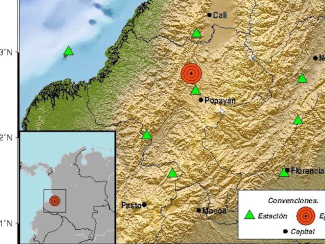 Temblor en el Occidente colombiano no dejó consecuencias