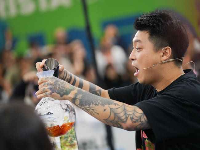 Pan Wei, ganó el Campeonato Mundial de Baristas con grano de Acevedo, Huila. Foto Redes Sociales