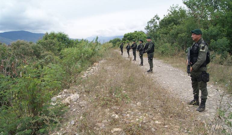 Policía en la frontera colombo-venezolana 