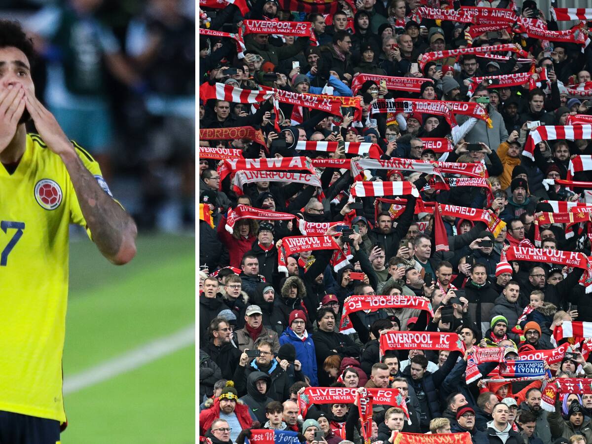 Hinchas de Liverpool también festejaron la victoria de Colombia: “Lucho es un héroe”