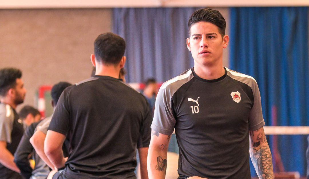 James Rodríguez durante la pretemporada con el Al-Rayyan.