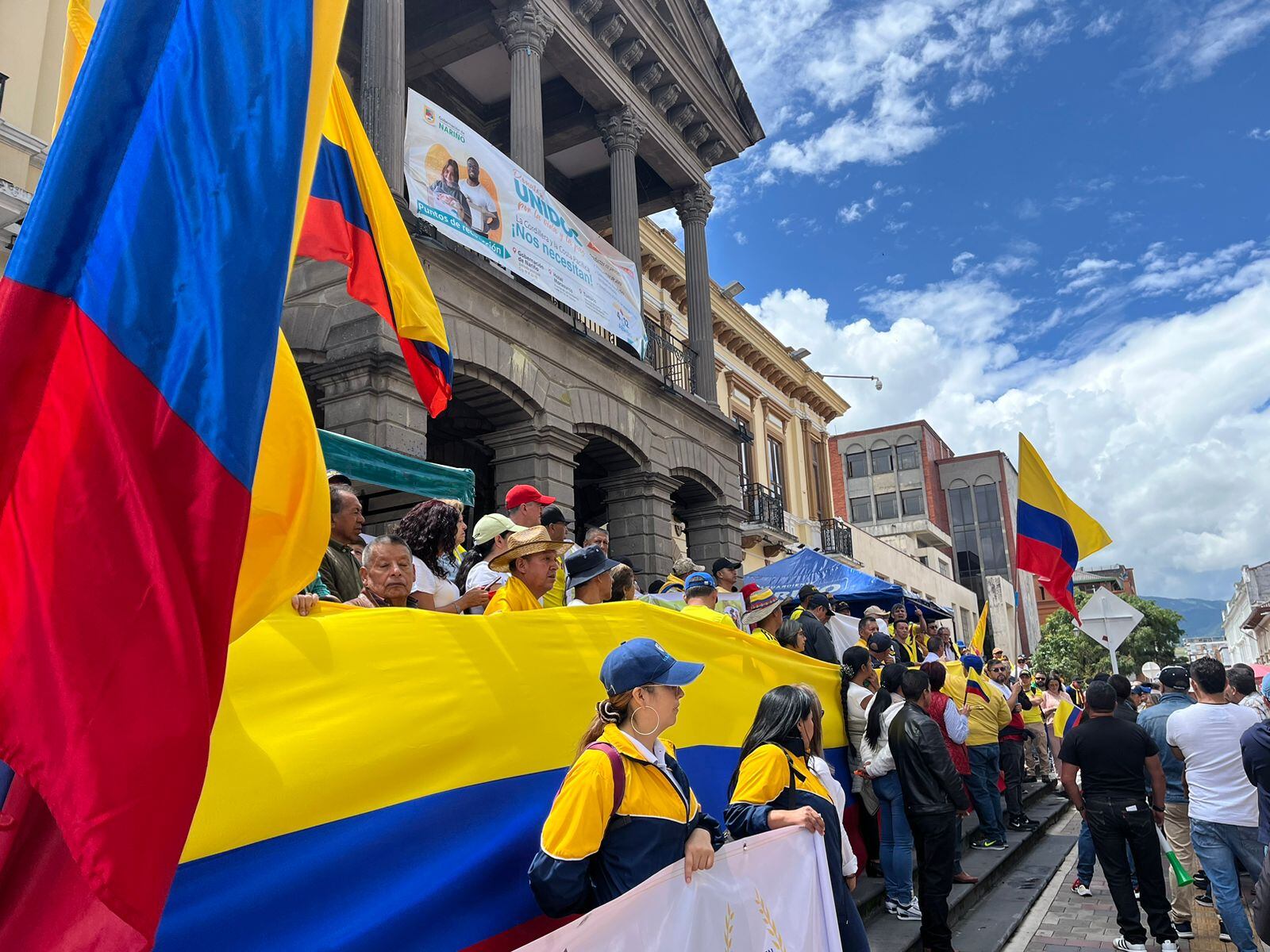 Marcha contra el Gobierno Petro en Pasto. Foto: Caracol Radio
