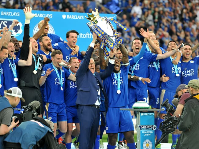 Leicester City celebrando la Premier League. Foto: Getty Images.