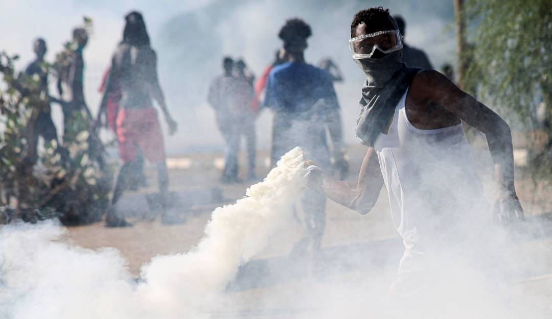 Protestas y enfrentamientos en Sudán.    Foto: Getty