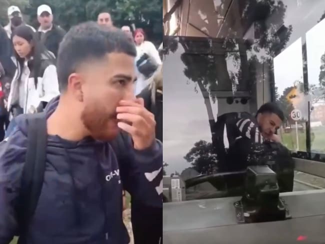 Conductor de TransMilenio agredido por un usuario. Foto: Captura de video