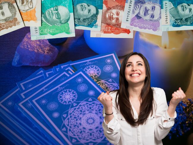 Cartas del Tarot // Mujer feliz // dinero colombiano