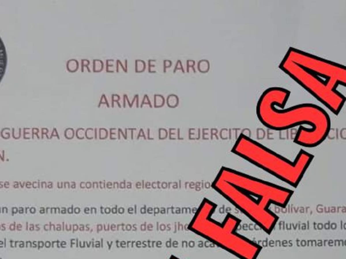 Policía desmiente supuesto paro armado en el sur de Bolívar