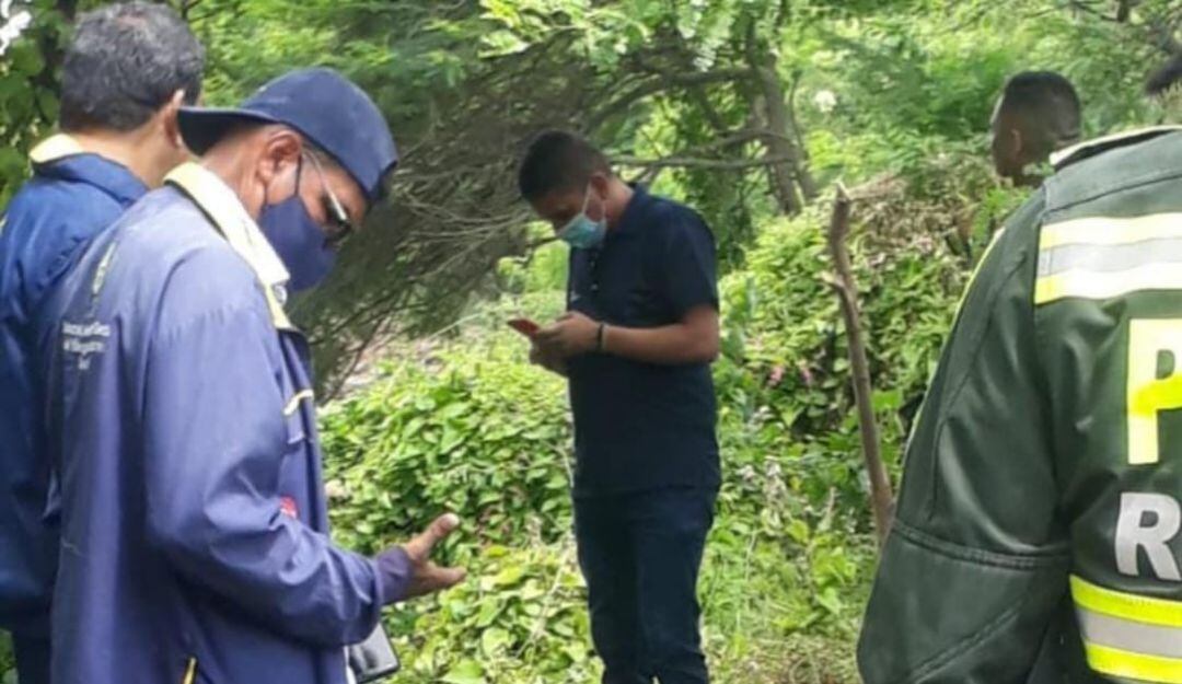 Rescate del cuerpo por parte de los organismos de socorro