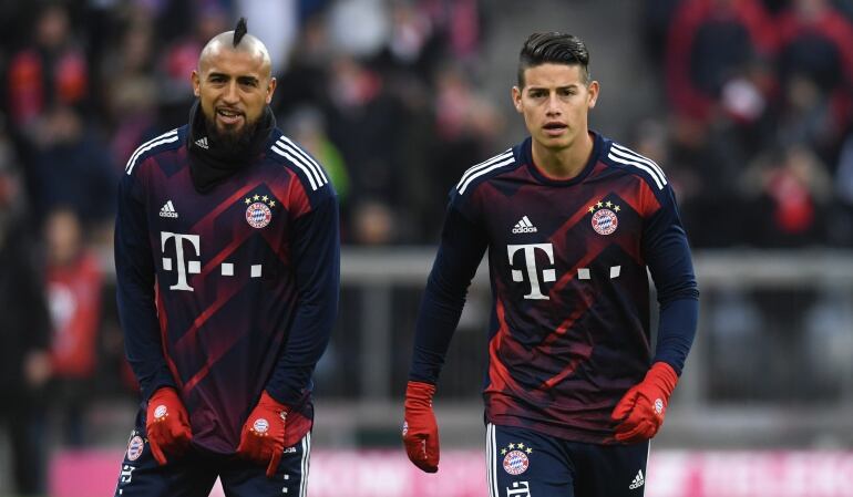 Arturo Vidal y James Rodríguez 