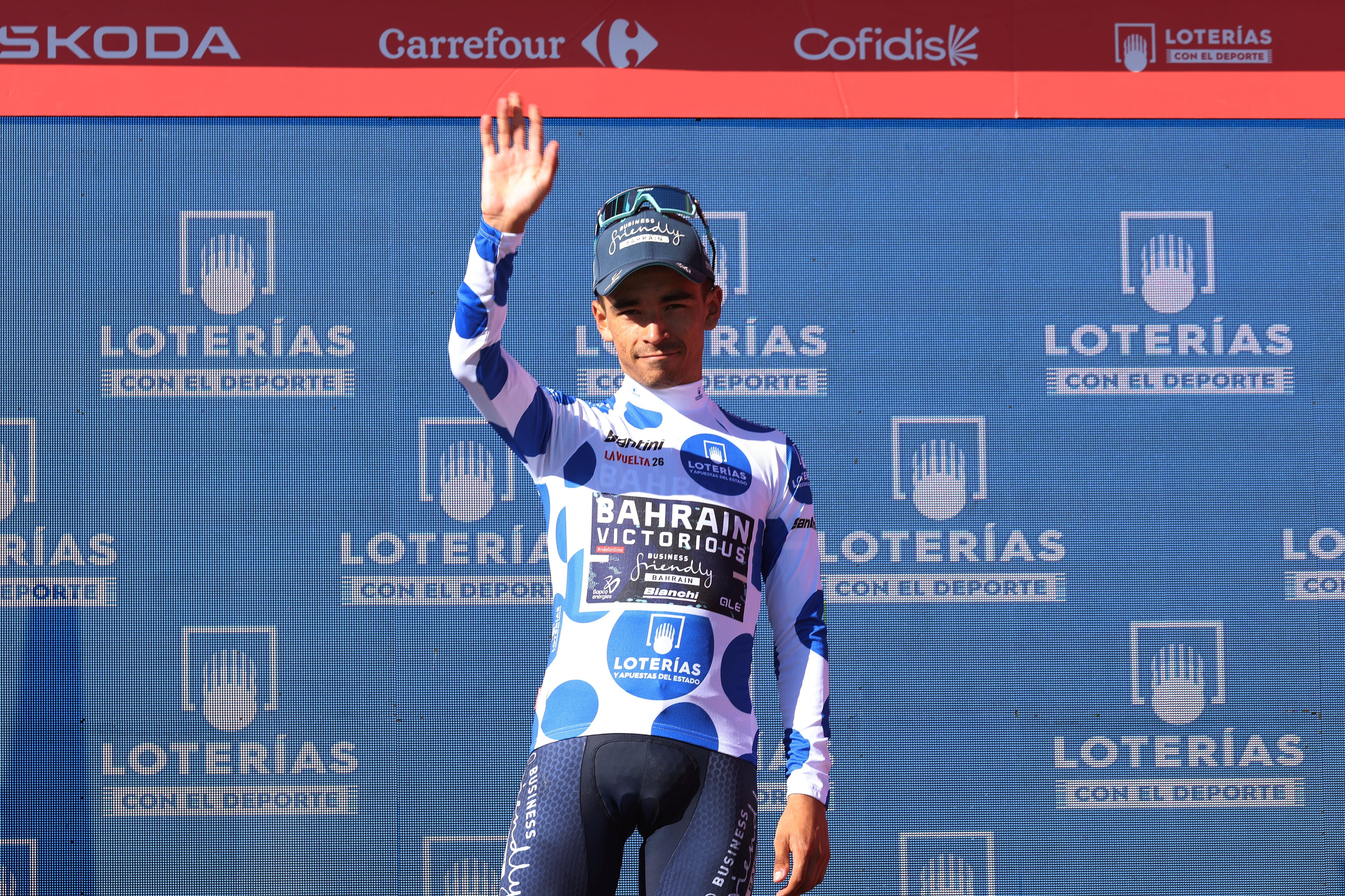 Santiago Buitrago, líder de la montaña. (Photo by Alexander Hassenstein/Getty Images)