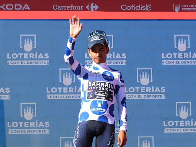 Santiago Buitrago, líder de la montaña. (Photo by Alexander Hassenstein/Getty Images)