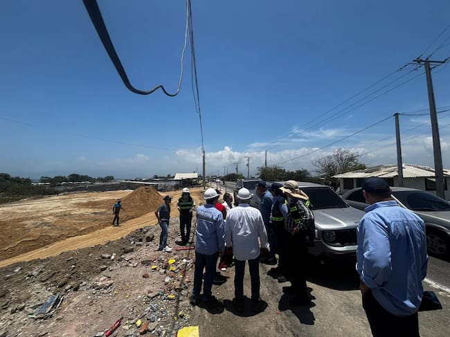 Corredor Ciénaga–Barranquilla ya tiene 652 metros pavimentados. Foto: Gobernación del Magdalena