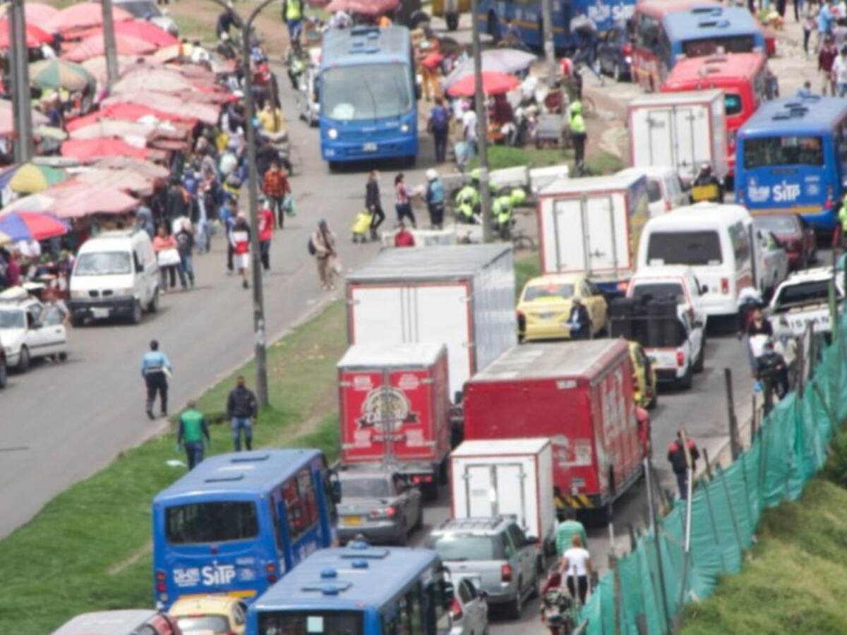 Congestiones en los alrededores de Corabastos