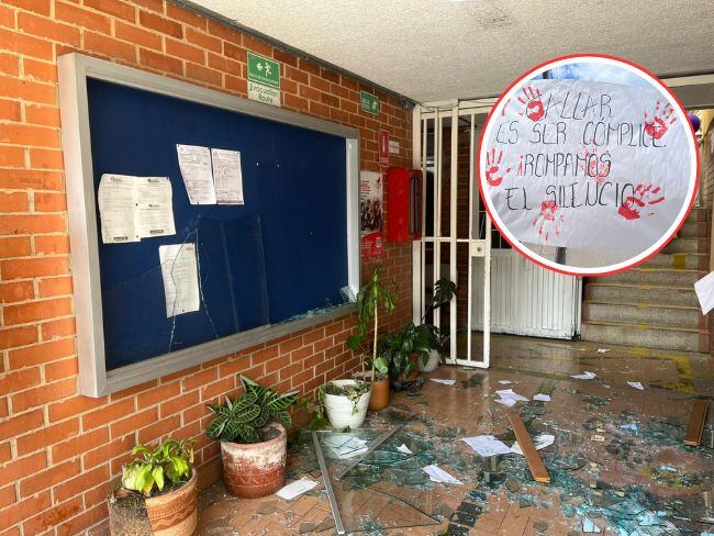 Colegio Codema en Kennedy fue vandalizado. Foto: Caracol Radio.