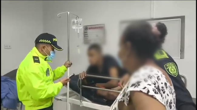 Momentos en que leían sus derechos como capturado. // Policía Nacional