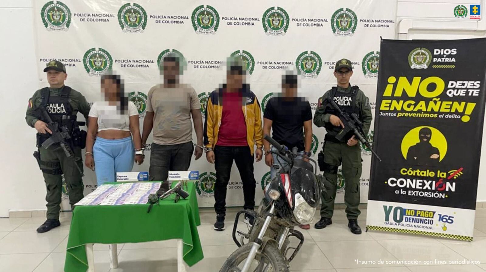 Fotografía suministrada: Fiscalía General de la Nación