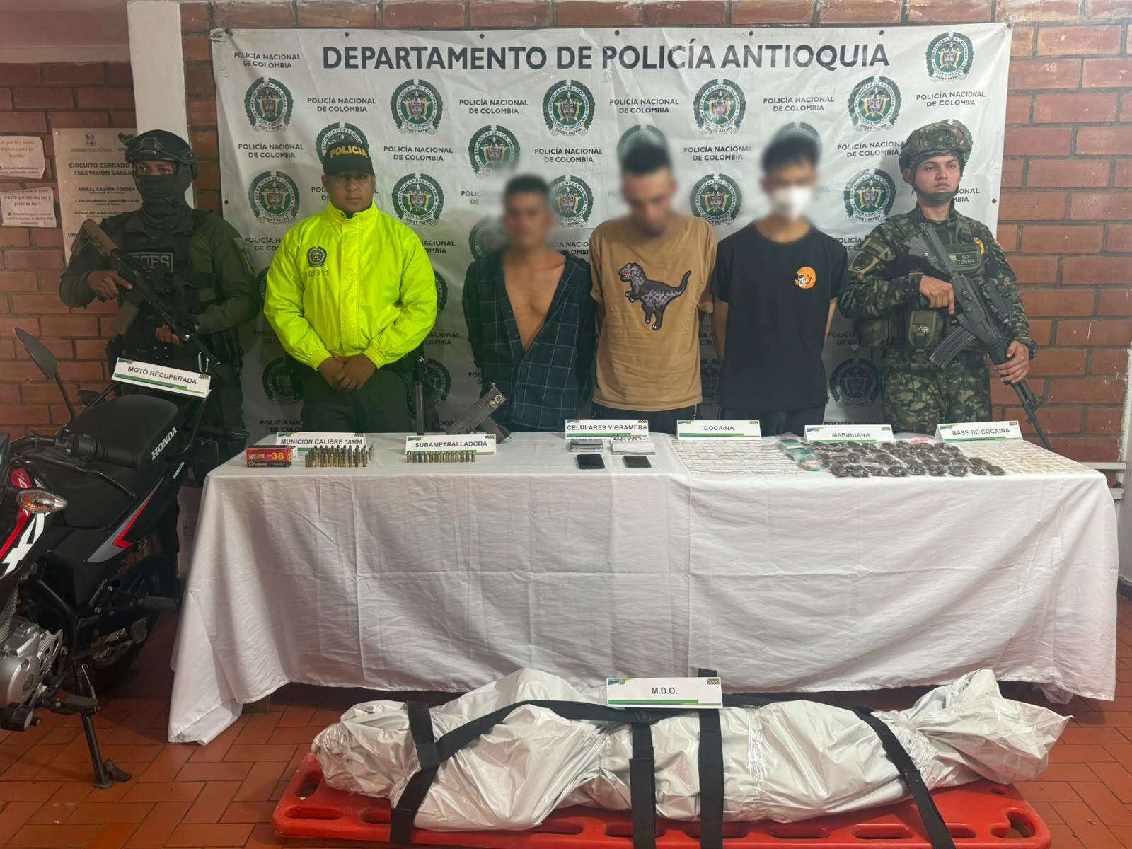 Operación contra la estructura criminal 'Carne rancia', deja un abatido. Foto: Cortesía Policía Antioquia