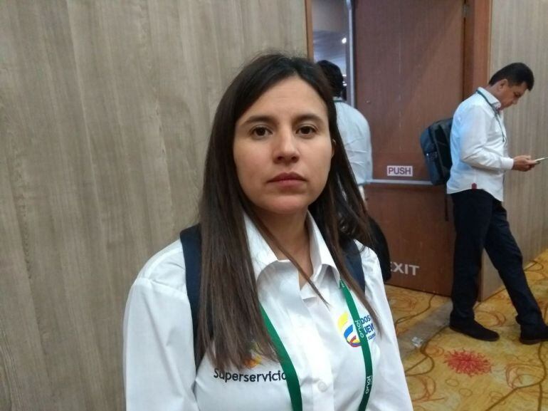 La Superintendente de Servicios Públicos, Rutty Paola Ortiz.