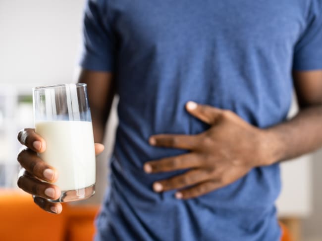 Imagen de referencia de intolerancia a la lactosa, Foto Getty images