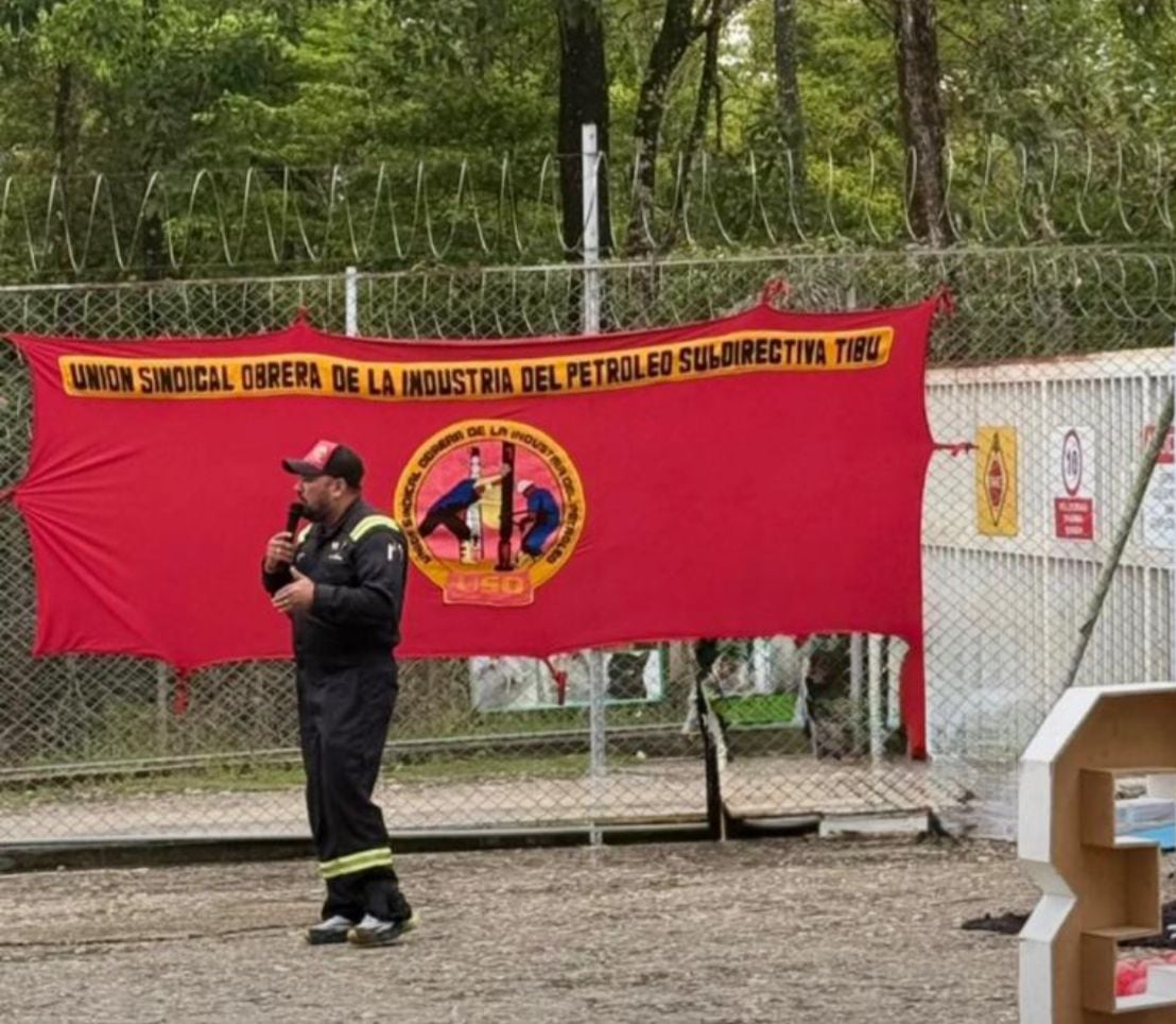 Alexis Soto Gómez, secretario de Asuntos Mineroenergéticos de la USO Nacional en la zona de Campo Tibú. / Foto: Cortesía.