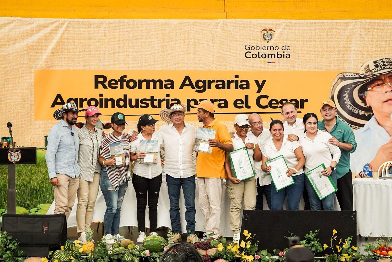 En Cesar, la reforma agraria gana terreno: Gobierno entregó 6.805 hectáreas a 800 familias rurales
