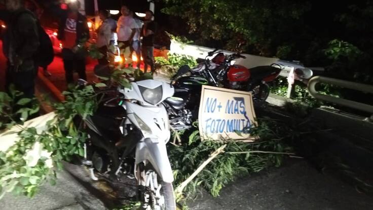 TRANSPORTADOR QUE PARTICIPA EN LA PROTESTA