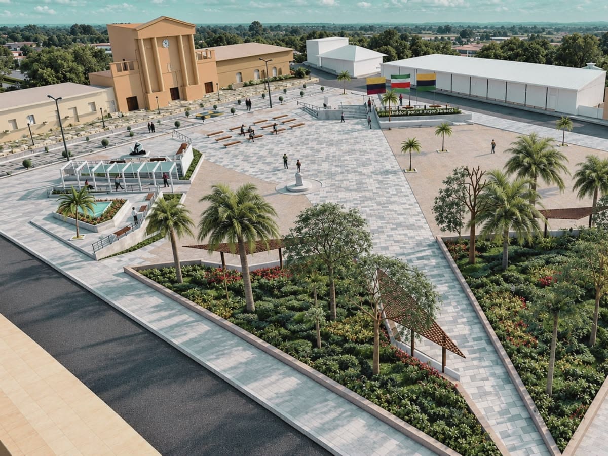 Samacá transformará su parque principal con una inversión de $7.249 millones